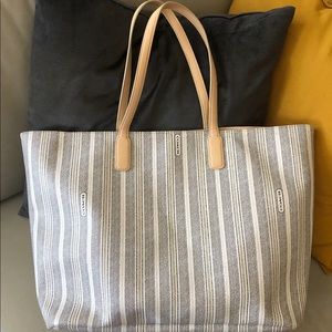 Coach Legacy Weekend Ticking Stripe Tote Bag